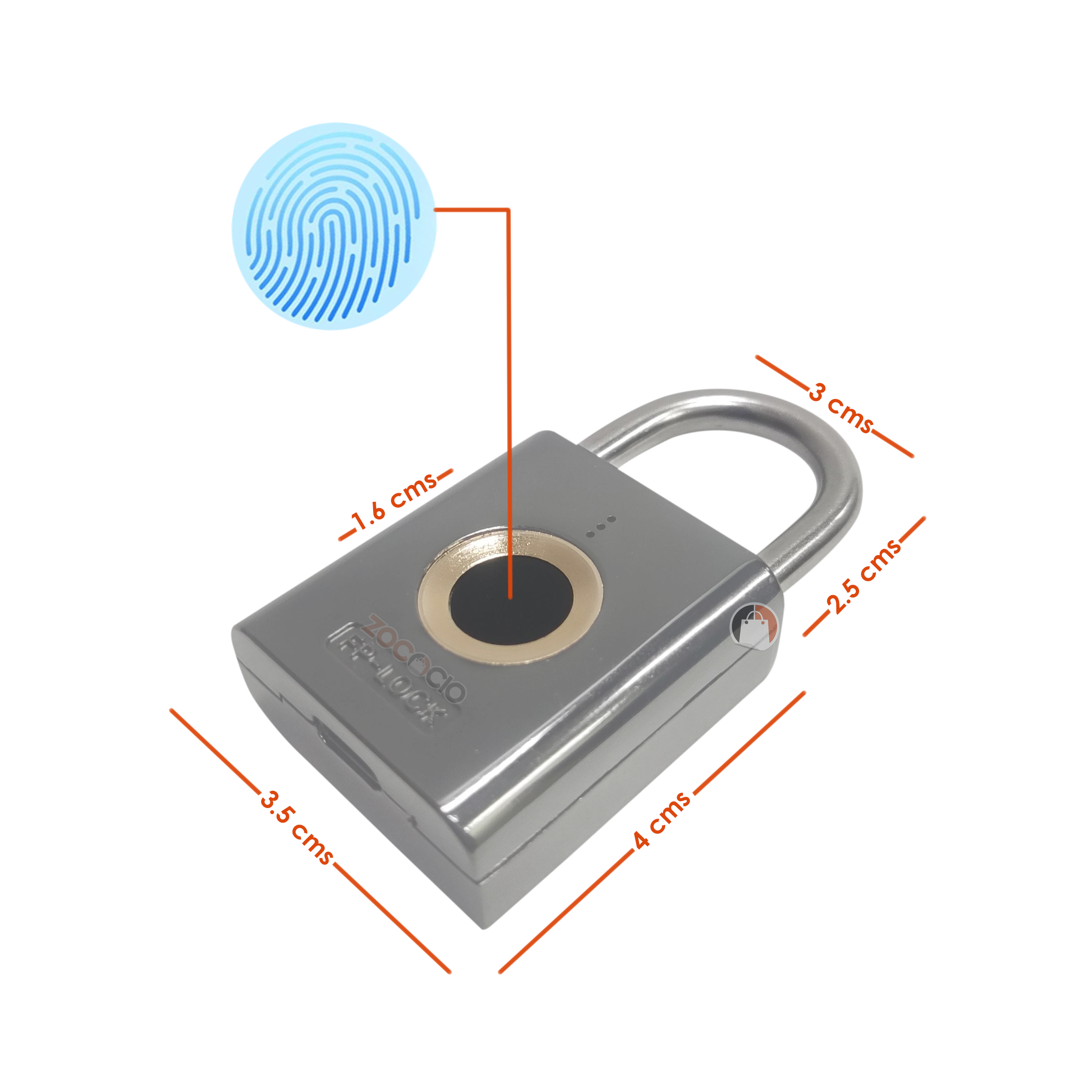 Miniatura 2 de Candado De Huella Dactilar Seguridad